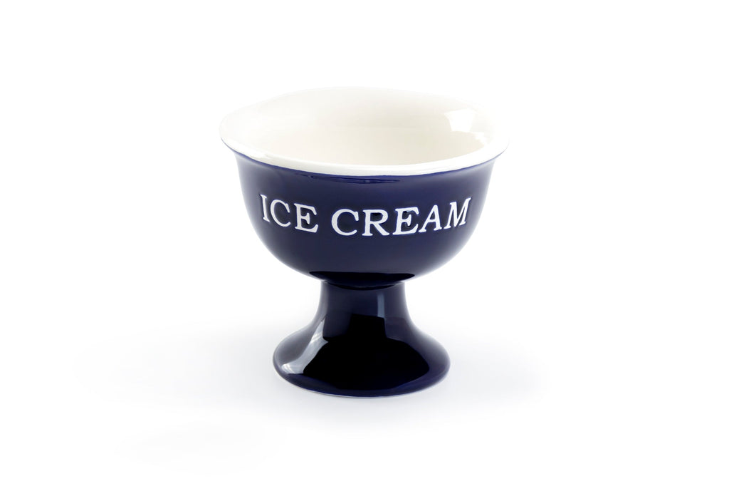 American Red / Navy Blue Footed Ice Cream Bowl