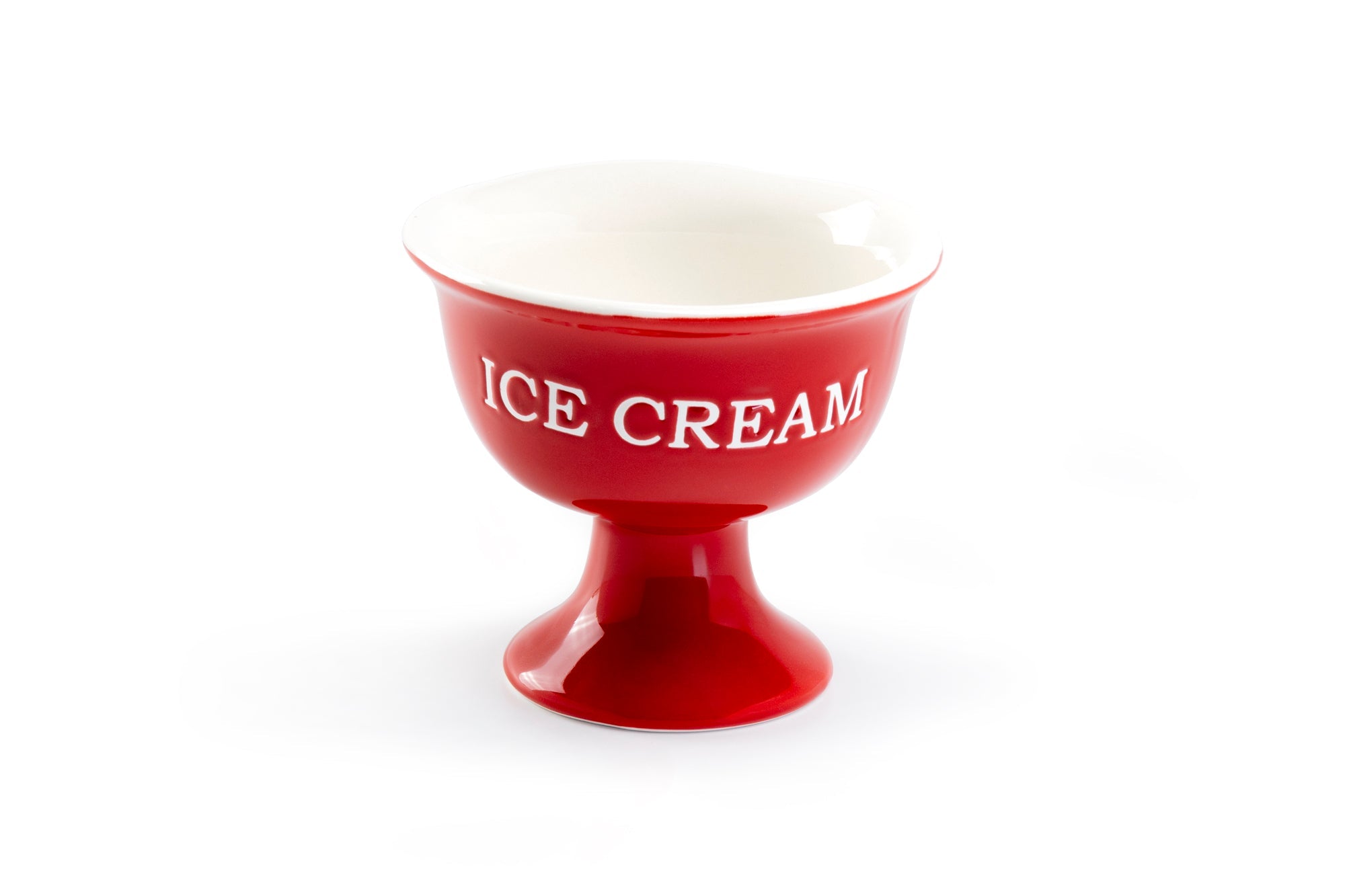 American Red / Navy Blue Footed Ice Cream Bowl