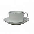Wedgwood Vera Wang Blanc Sur Blanc Teacup & Saucer Set