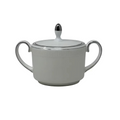 Wedgwood Vera Wang Blanc Sur Blanc Covered Sugar Bowl