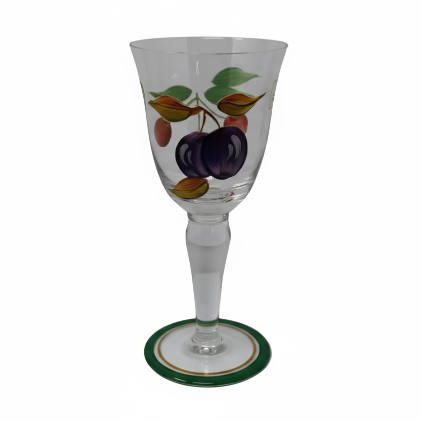 Royal Worcester Evesham Gold Hand Painted Wine Glass