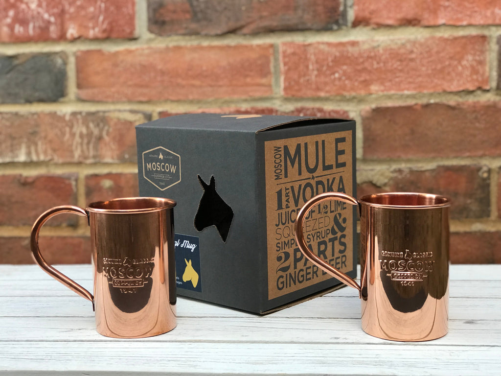 Two Original Moscow Mule Mugs with Gift box