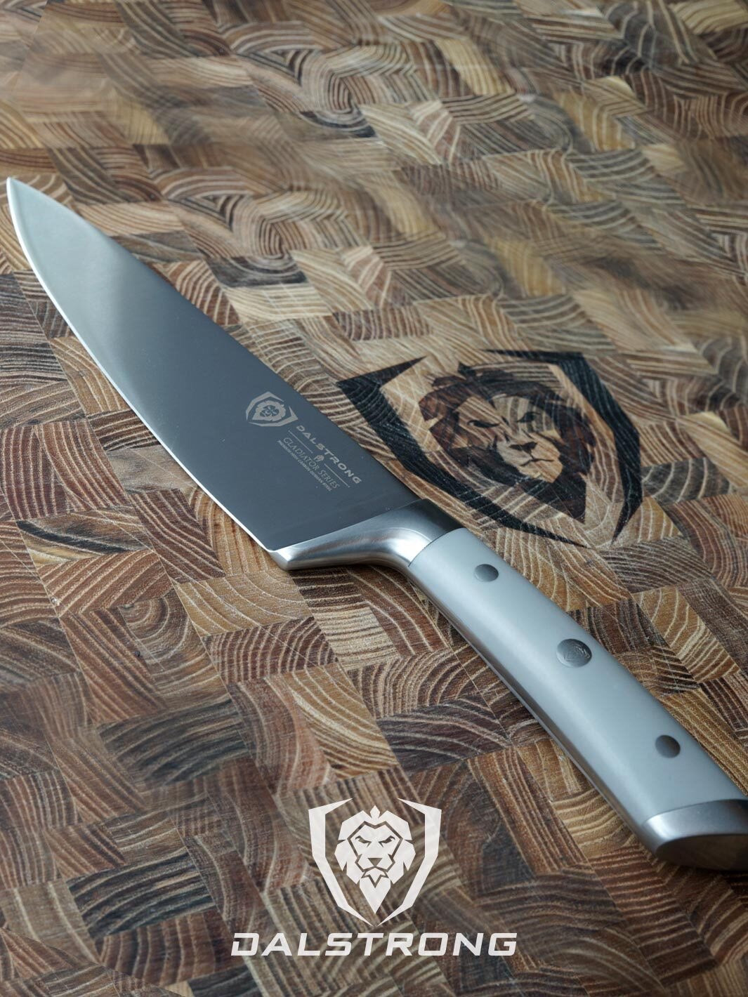 Chef Knife 8" | Grey ABS Handle | Gladiator Series | NSF Certified | Dalstrong ©