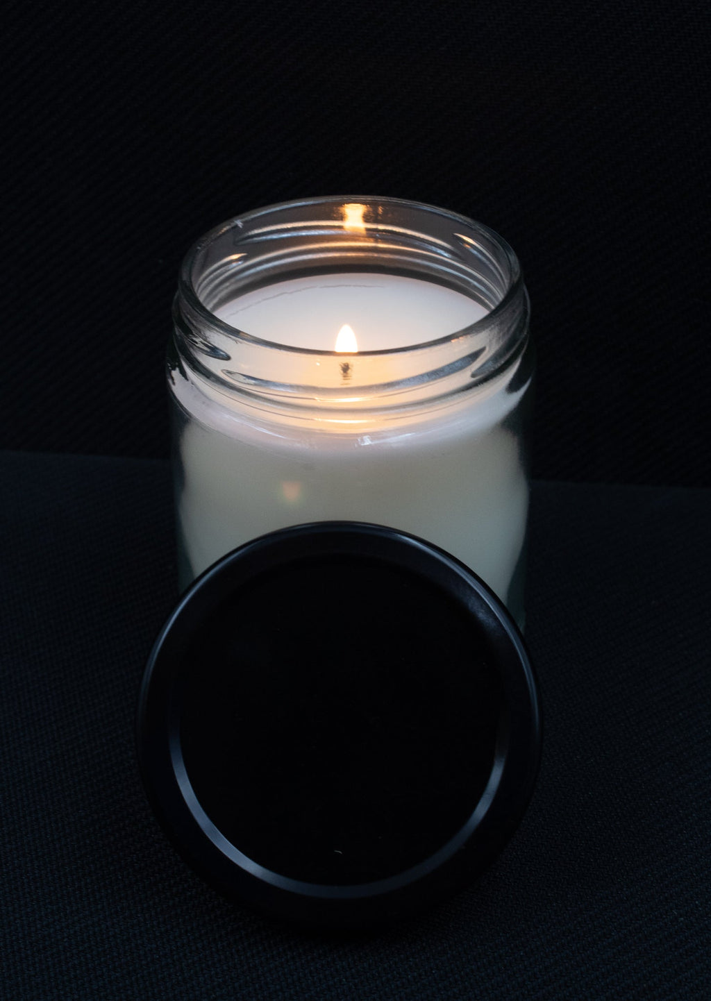 FBA 9oz Vanilla Soy Candle with Black Lid UV Printed (Qty 12)