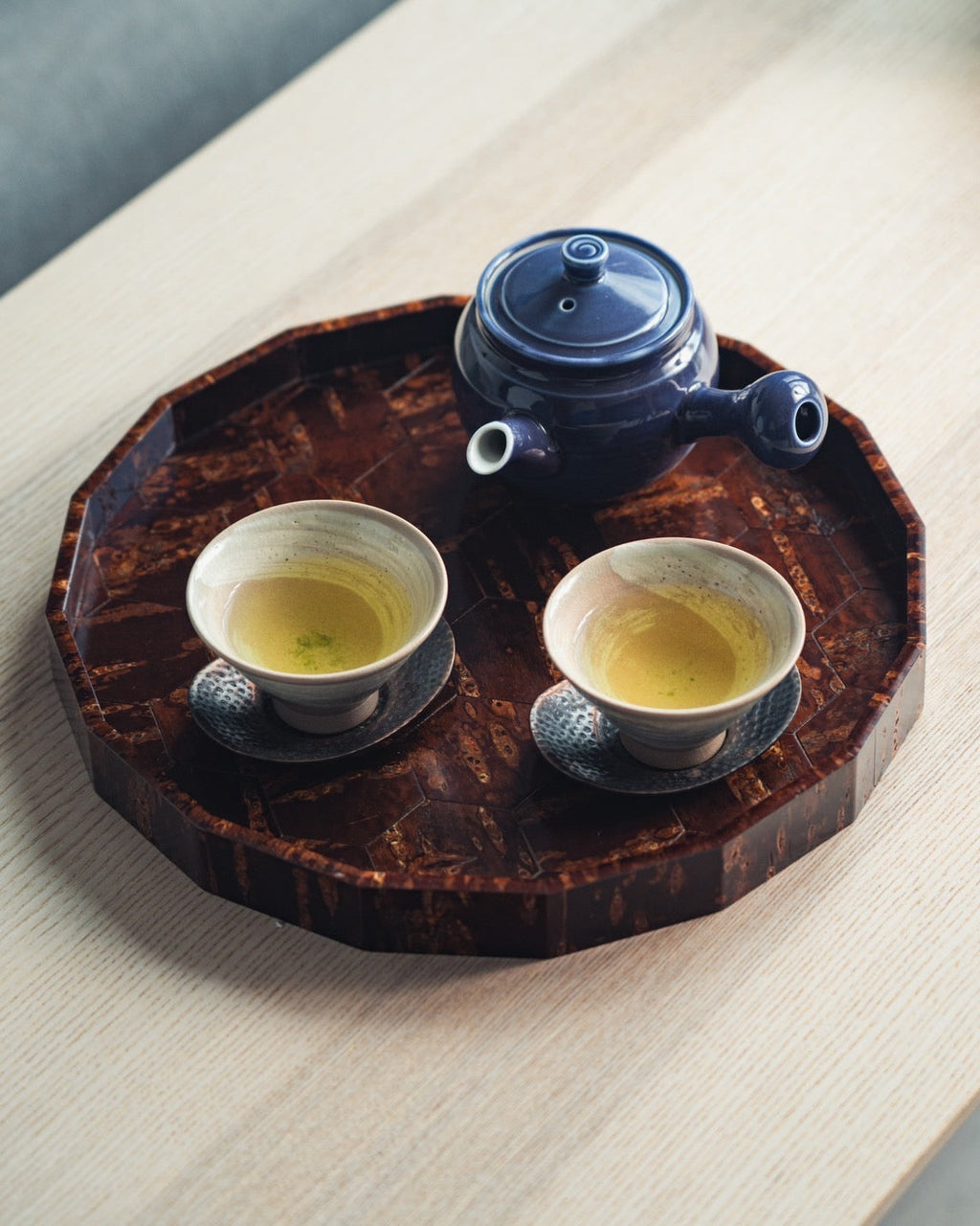 Kabazaiku Maru-bon - 16-sided Wooden Cherry Bark Tray