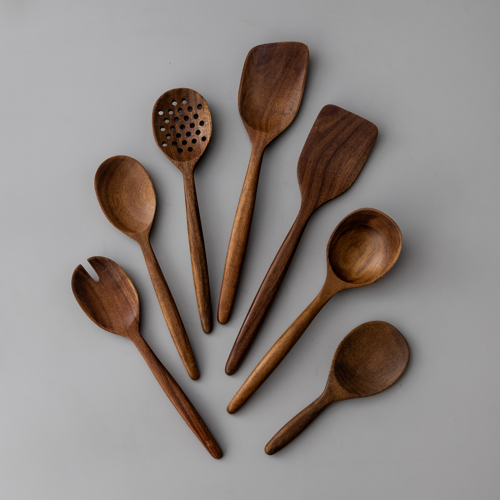 Wooden Kitchen Utensils Set