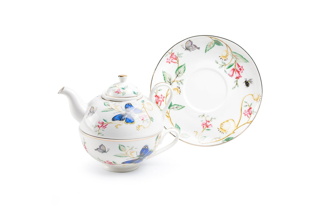 Butterfly Meadow Fine Porcelain Tea For One Set