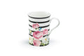 Rose Garden Stripe Bone China Mug