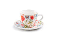 Butterfly Poppy Fine Porcelain Tea Cup and Saucer