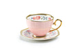 Blush Rose with Gold Fine Porcelain Tea Cup and Saucer