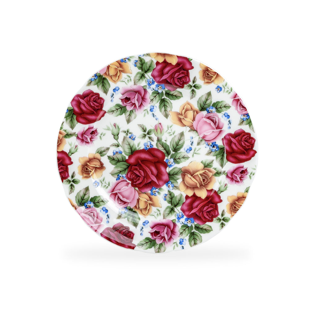 7.5" Rose Garden Bone China Dessert Plate