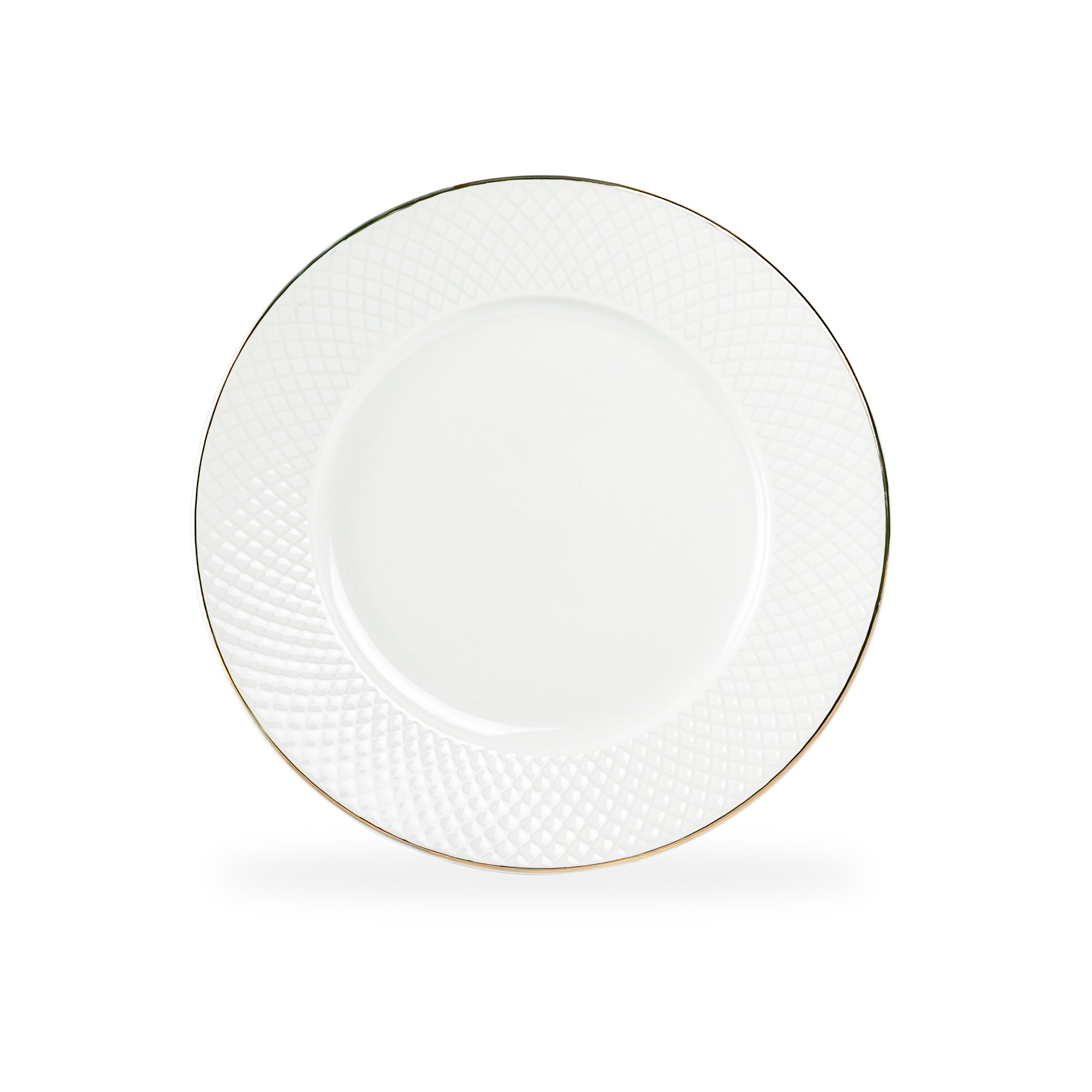 White Gold Sia Fine Porcelain Dessert/Dinner Plate