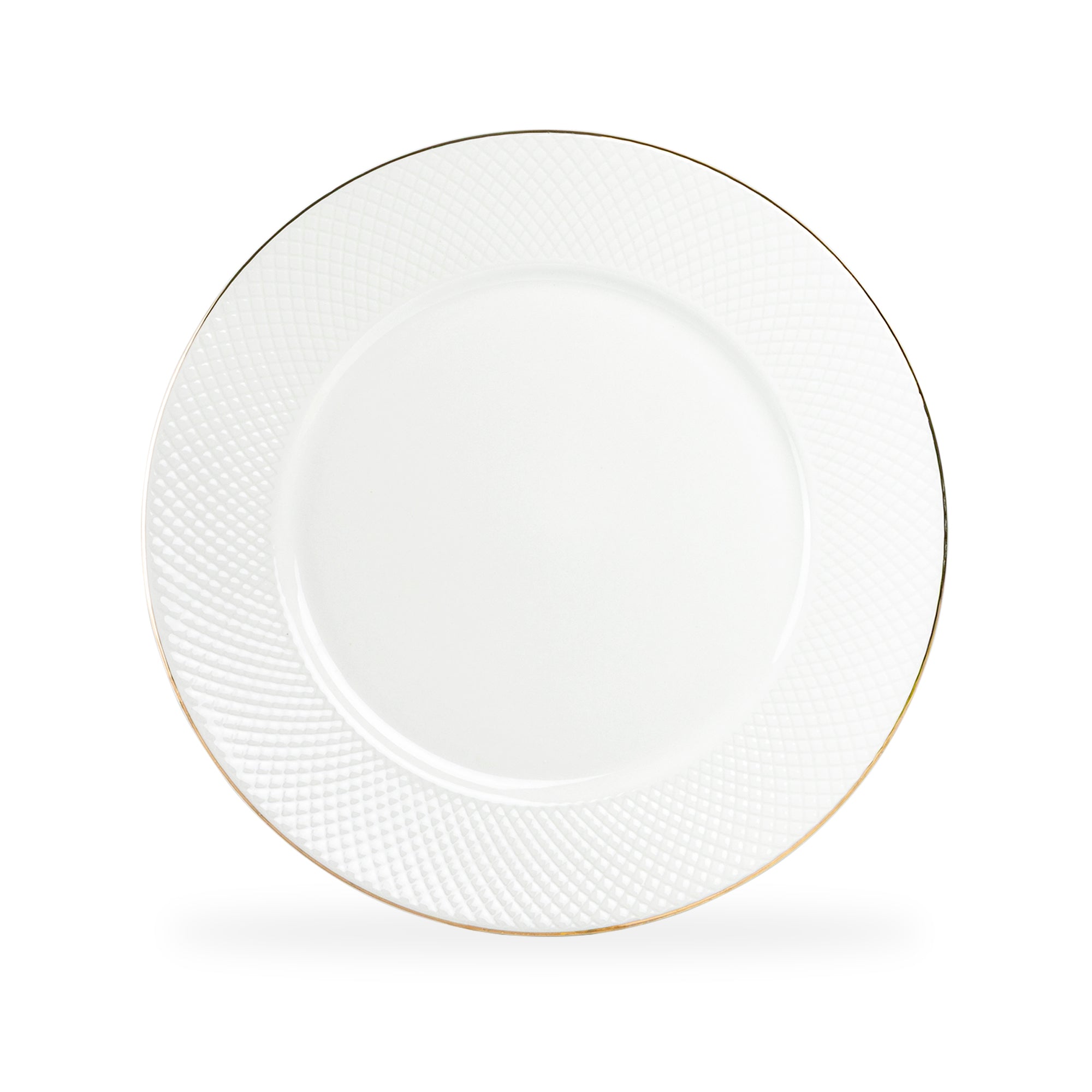 White Gold Sia Fine Porcelain Dessert/Dinner Plate