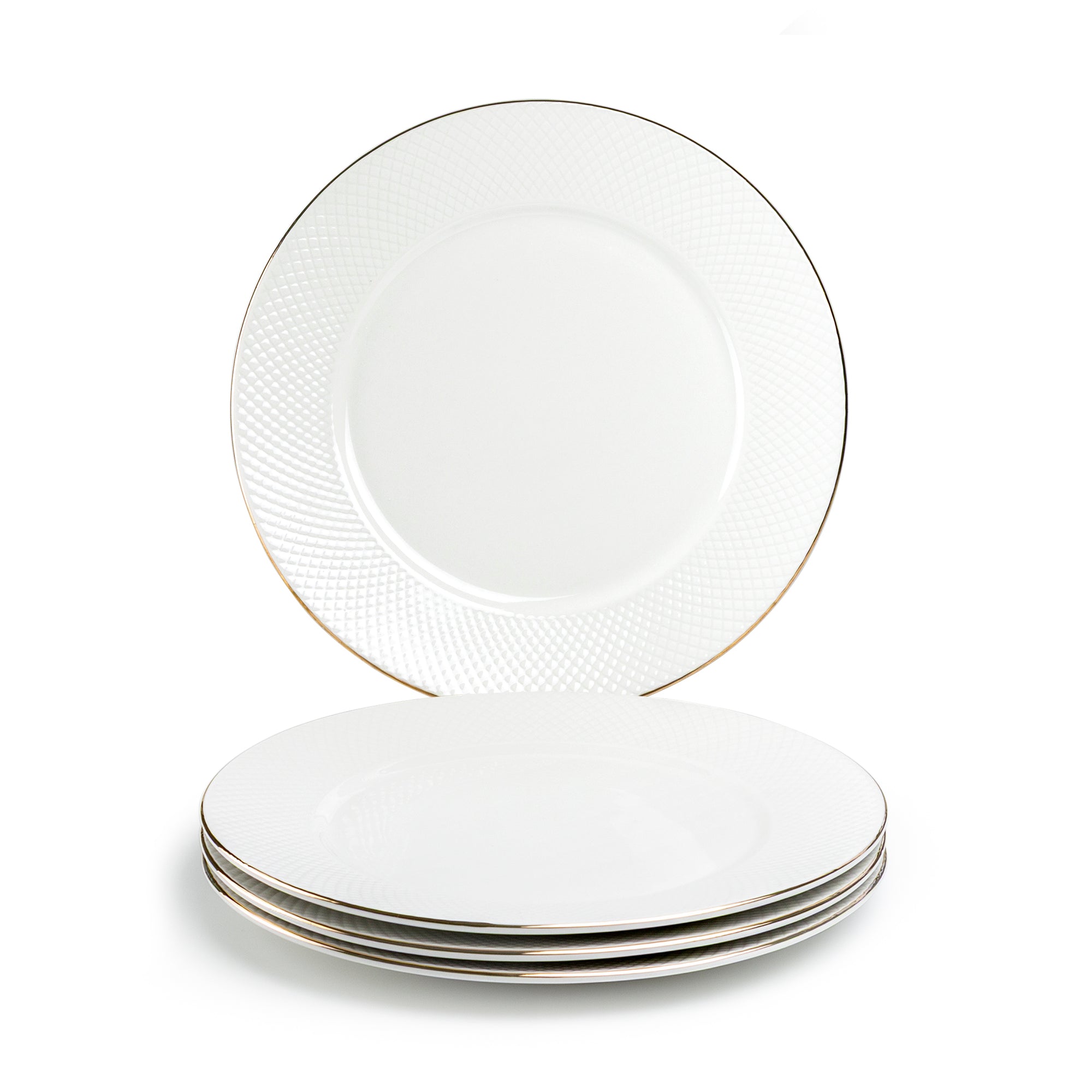 White Gold Sia Fine Porcelain Dessert/Dinner Plate