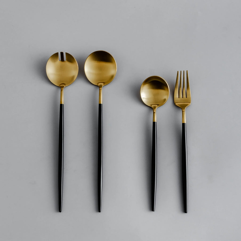 Gilded Serving Utensils & Salad Servers