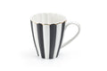 Black and White Scallop Fine Porcelain Mug