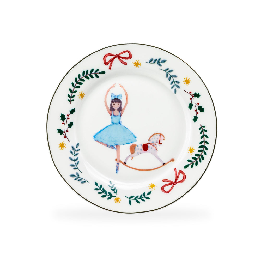 8" Assorted Nutcracker Wonderland Salad/Dessert Plate Set of 4