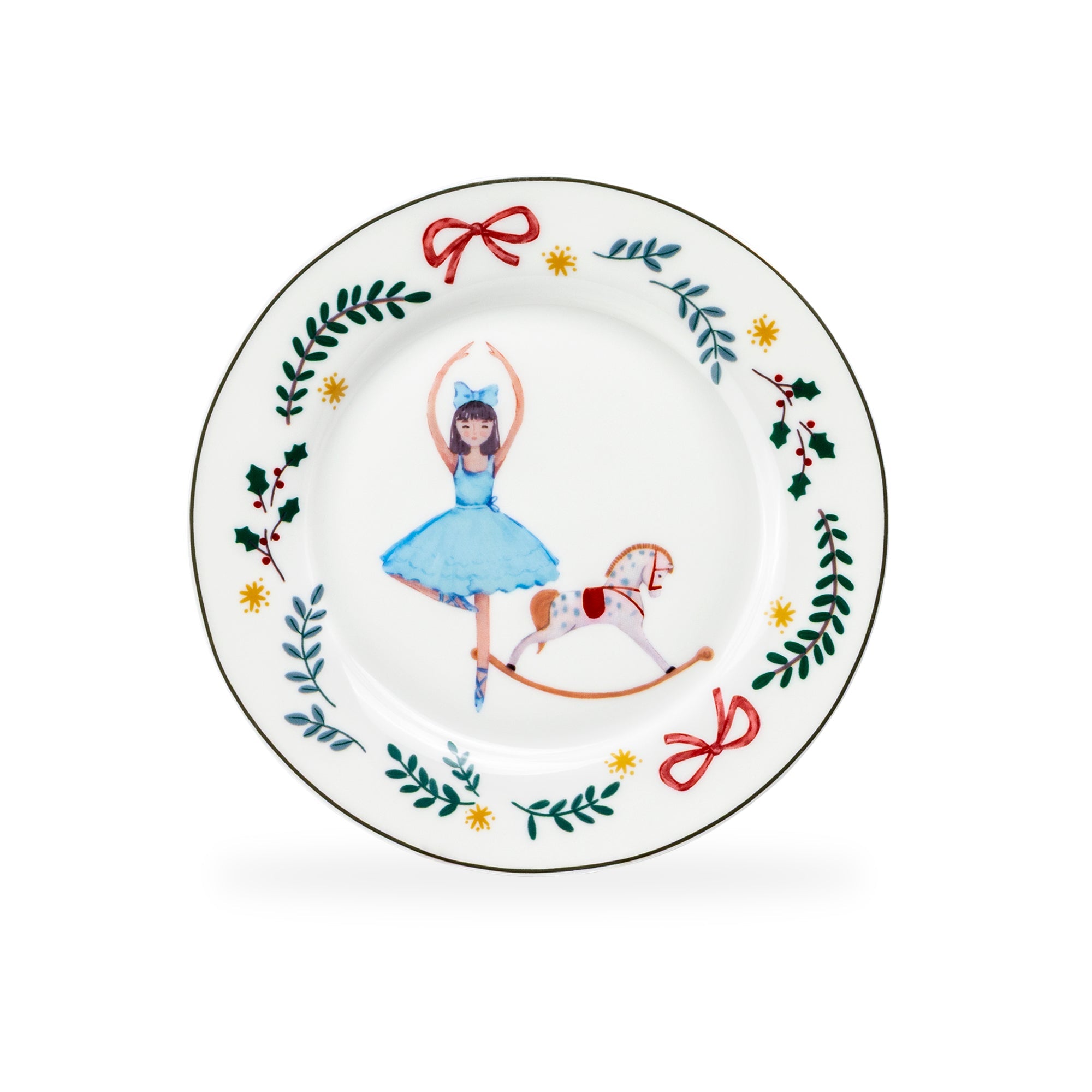 8" Assorted Nutcracker Wonderland Salad/Dessert Plate Set of 4