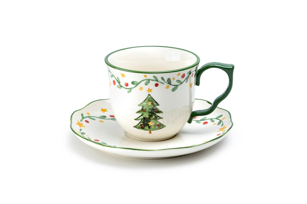 Christmas Tree Delight Cup and Saucer