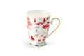 Red Village Fine Porcelain Footed Mug