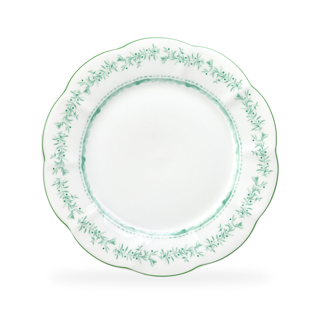 Festive Pup and Tree Fine Porcelain Dessert/Dinner Plate