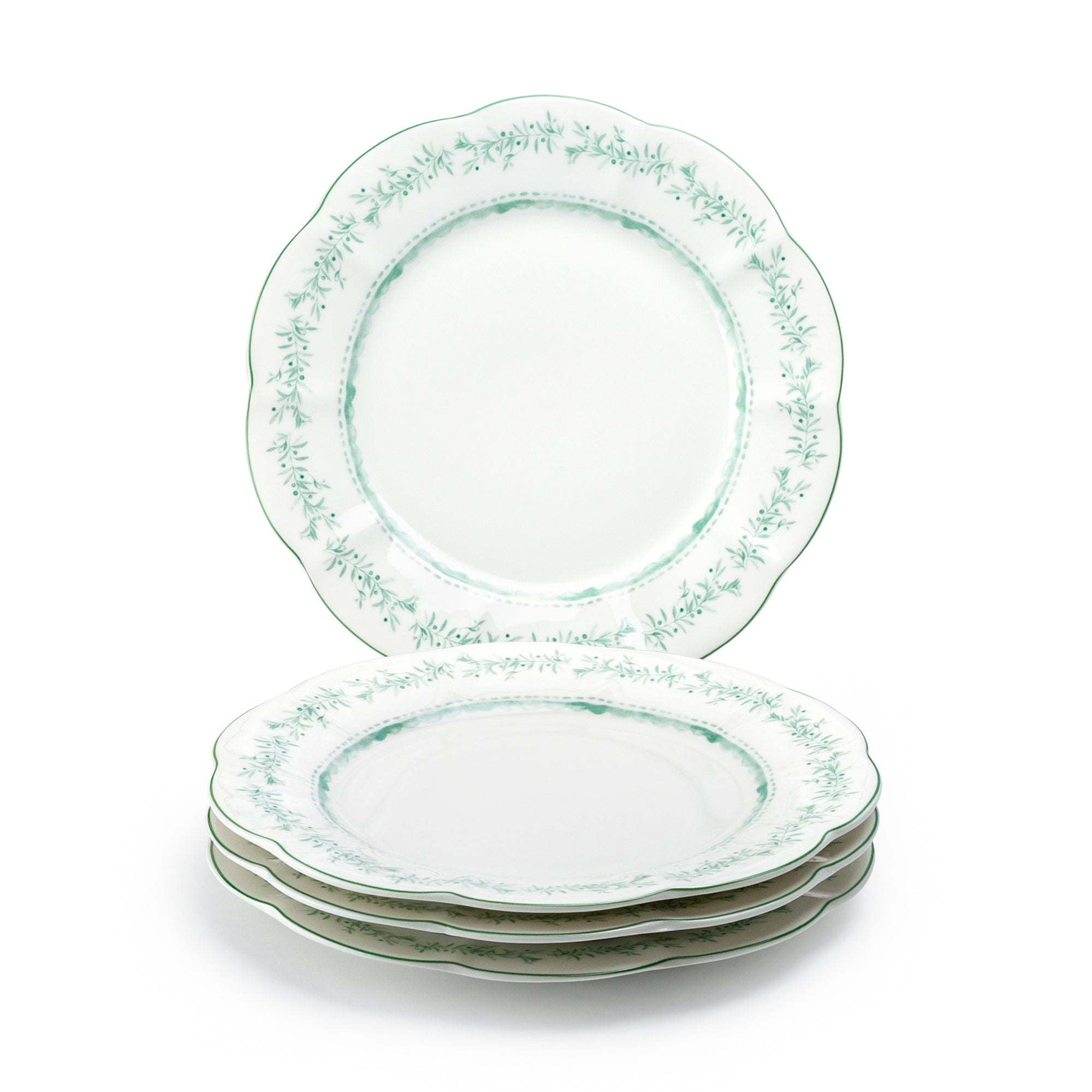 Festive Pup and Tree Fine Porcelain Dessert/Dinner Plate