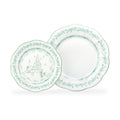 Festive Pup and Tree Fine Porcelain Dessert/Dinner Plate