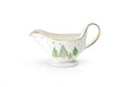 Christmas Pine Trees Fine Porcelain Gravy Boat