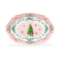 14.5" Christmas Tree Pink Serving Platter