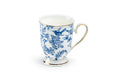 Blue Bird Toile Fine Porcelain Footed Mug