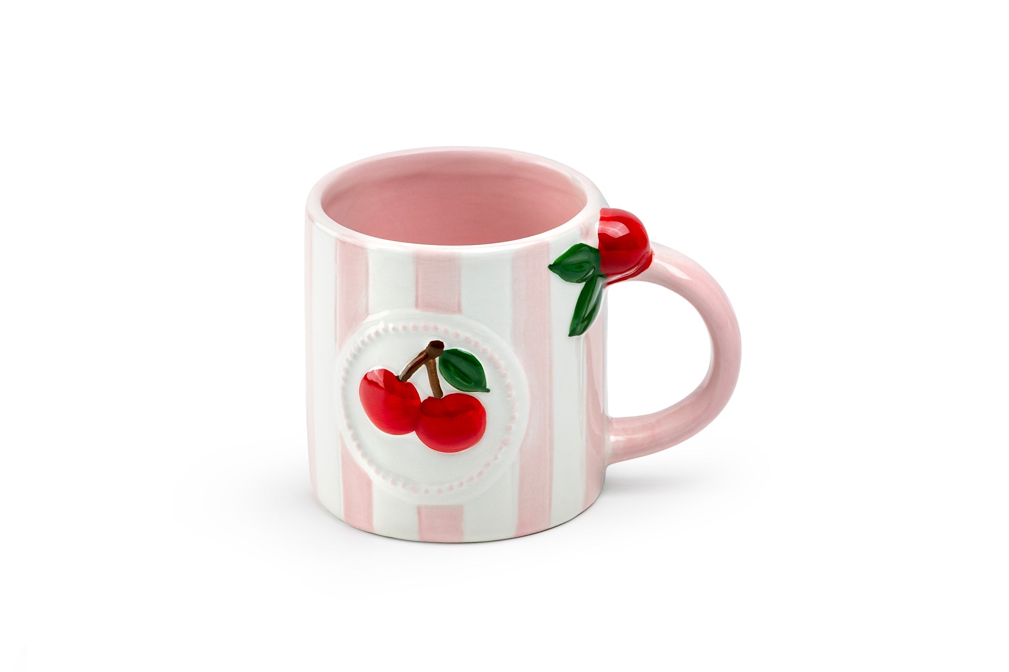 Cherry Pink Stripe Mug