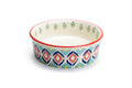 6.25" Organic Ikat Multicolor Heavy Weight Ceramic Pet Bowl
