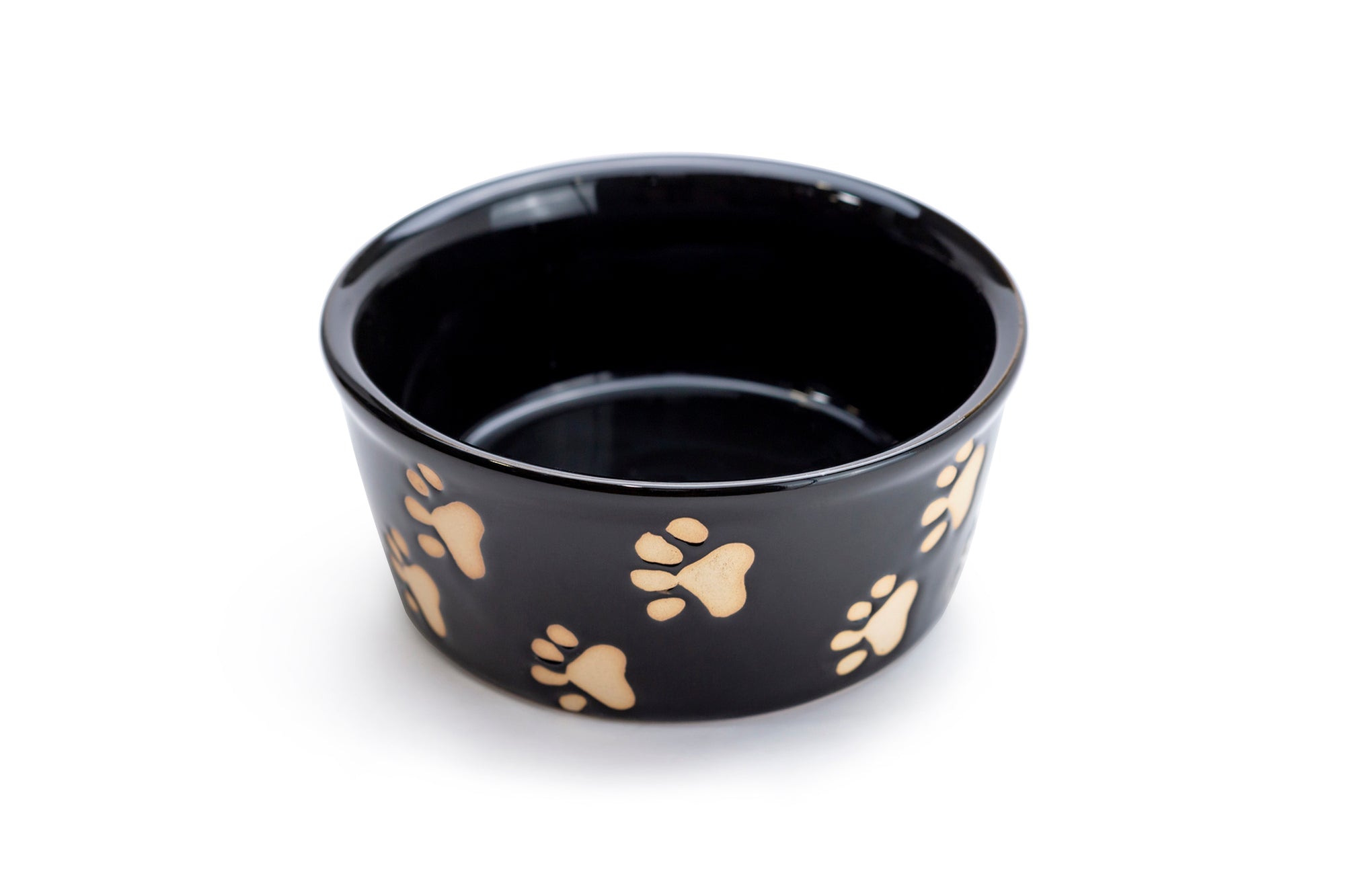 4.75" Paw Print Ceramic Pet Bowl