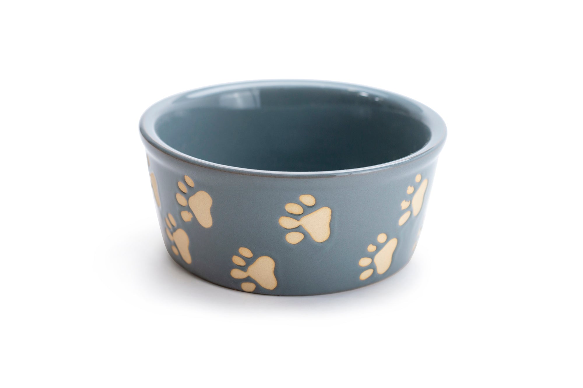 4.75" Paw Print Ceramic Pet Bowl