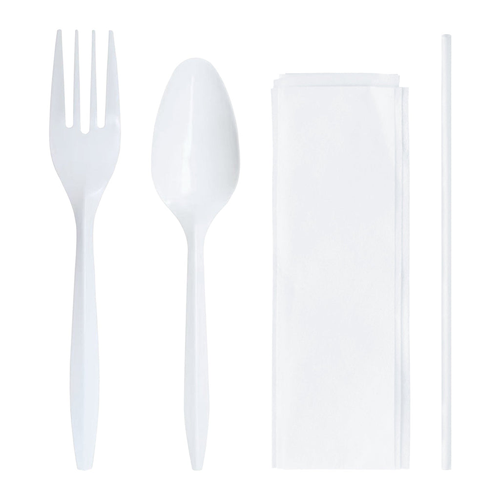 MW Cutlery Kit - Fork, Teaspoon, Milk Straw and Napkin