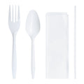 MW Cutlery Kit - Fork, Teaspoon, Milk Straw and Napkin