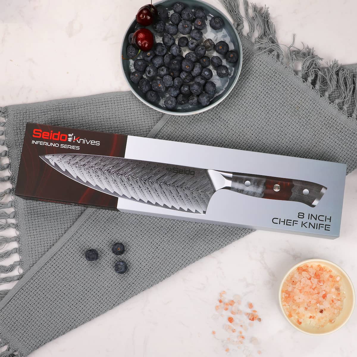 Inferuno Gyuto AUS 10 Steel Damascus Chef Knife