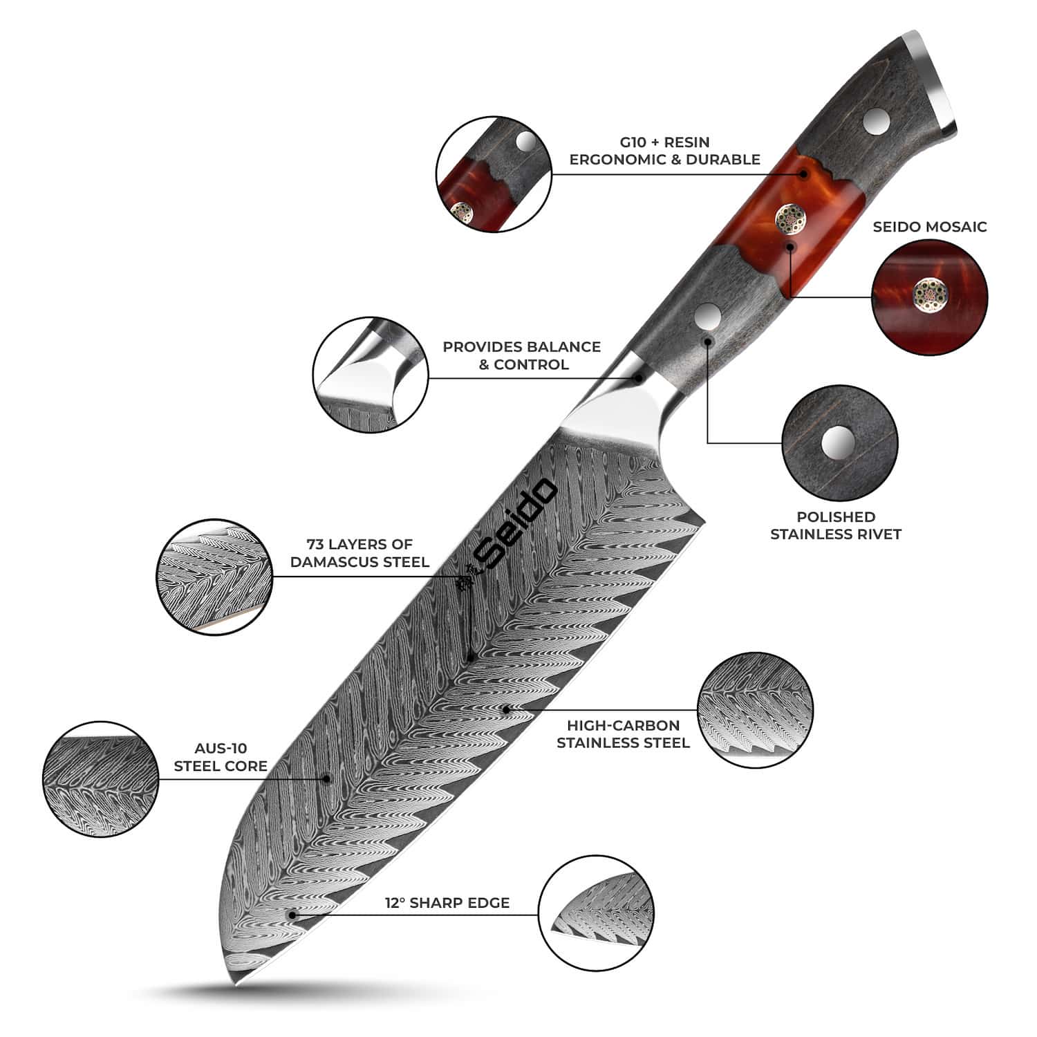 Inferuno 7" Santoku Knife