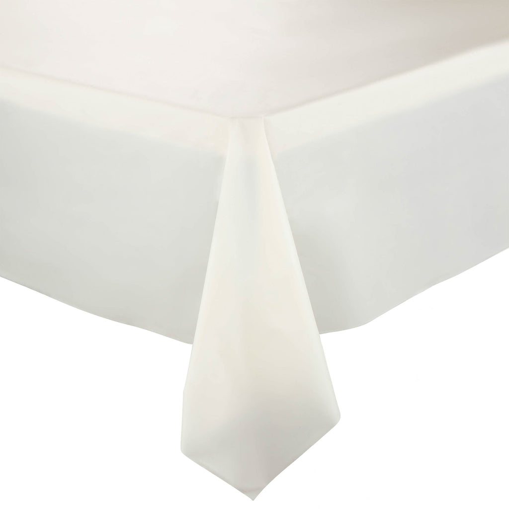 Ivory Rectangular Disposable Plastic Tablecloths (54" x 108")