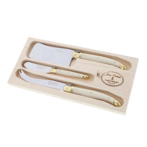3 pc cheese set Ivory Brass