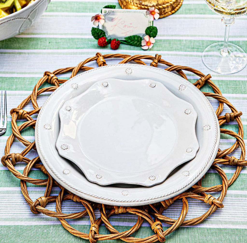 Juliska Berry & Thread Stoneware Dinner Plate - Whitewash