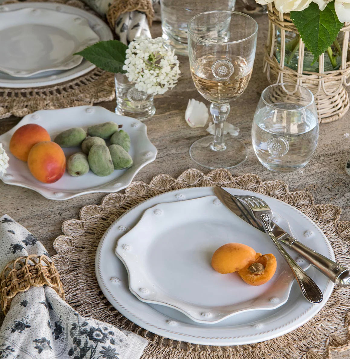 Juliska Berry & Thread Stoneware Dinner Plate - Whitewash