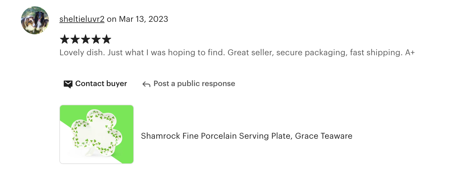 Shamrock Fine Porcelain Serving Plate