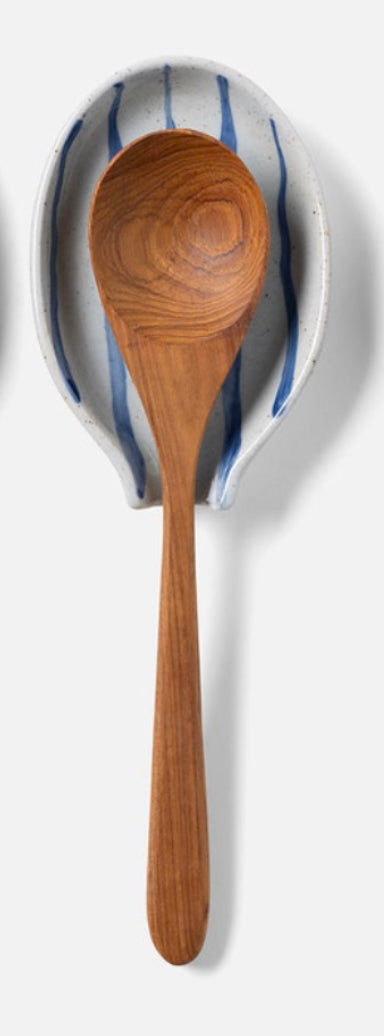 Jemma Blue/White Salt Glaze Stripes Spoon Rests