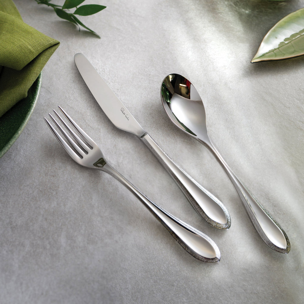 Kemble Texture Bright Cutlery Set, 84 Piece for 12 People