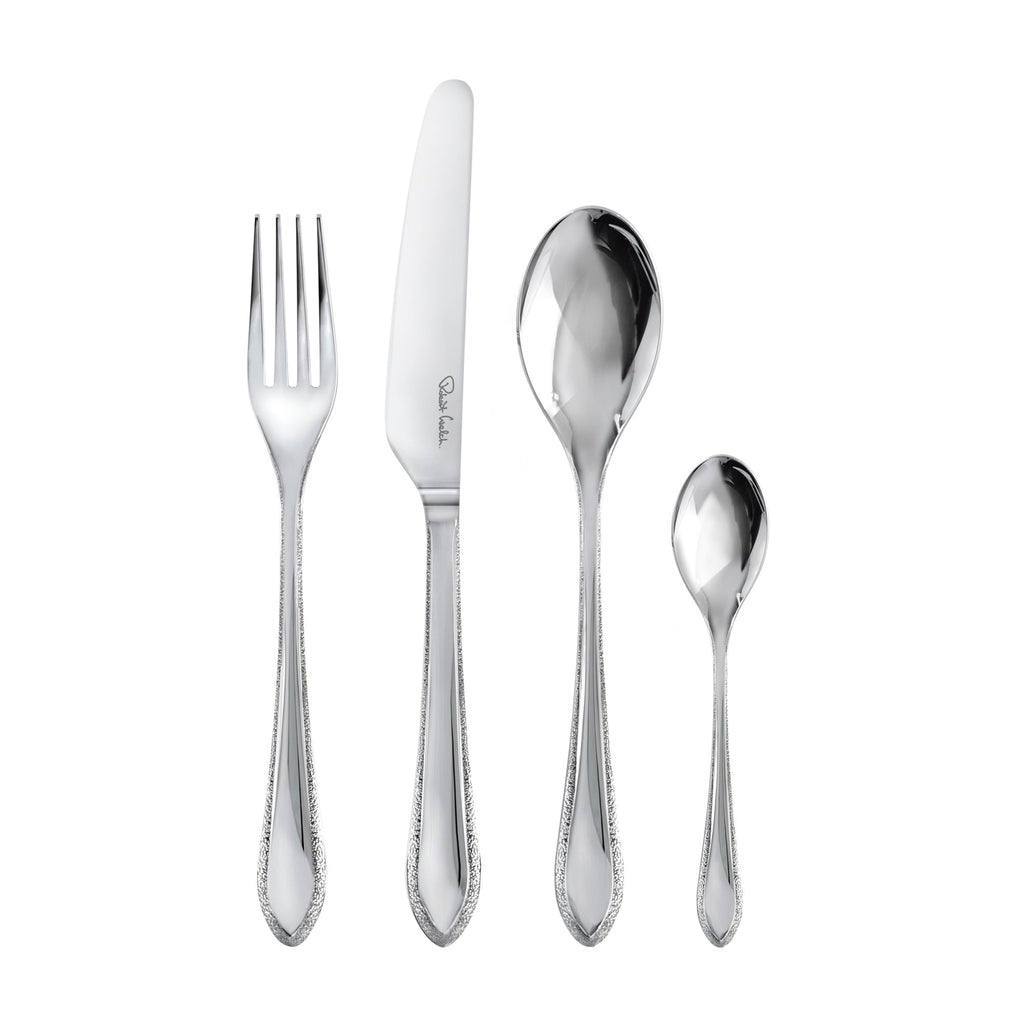Kemble Texture Bright Cutlery Set, 24 Piece for 6 People