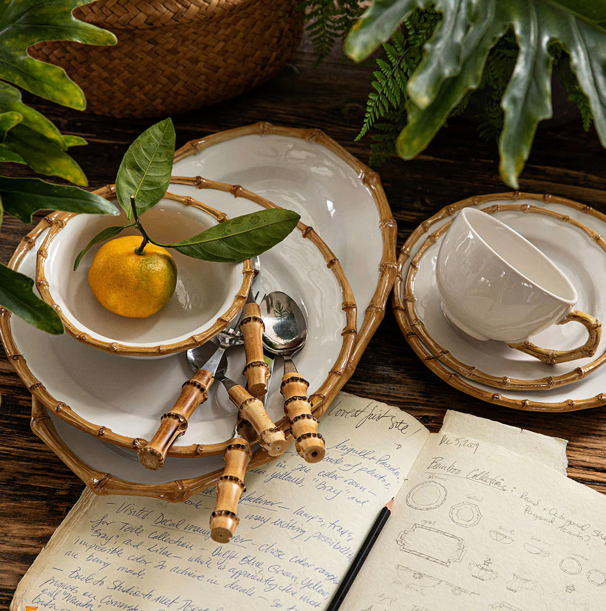 Juliska Bamboo Cereal/Ice Cream Bowl