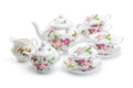 Kensington Pink Rose Bone China 11-Piece Tea Set