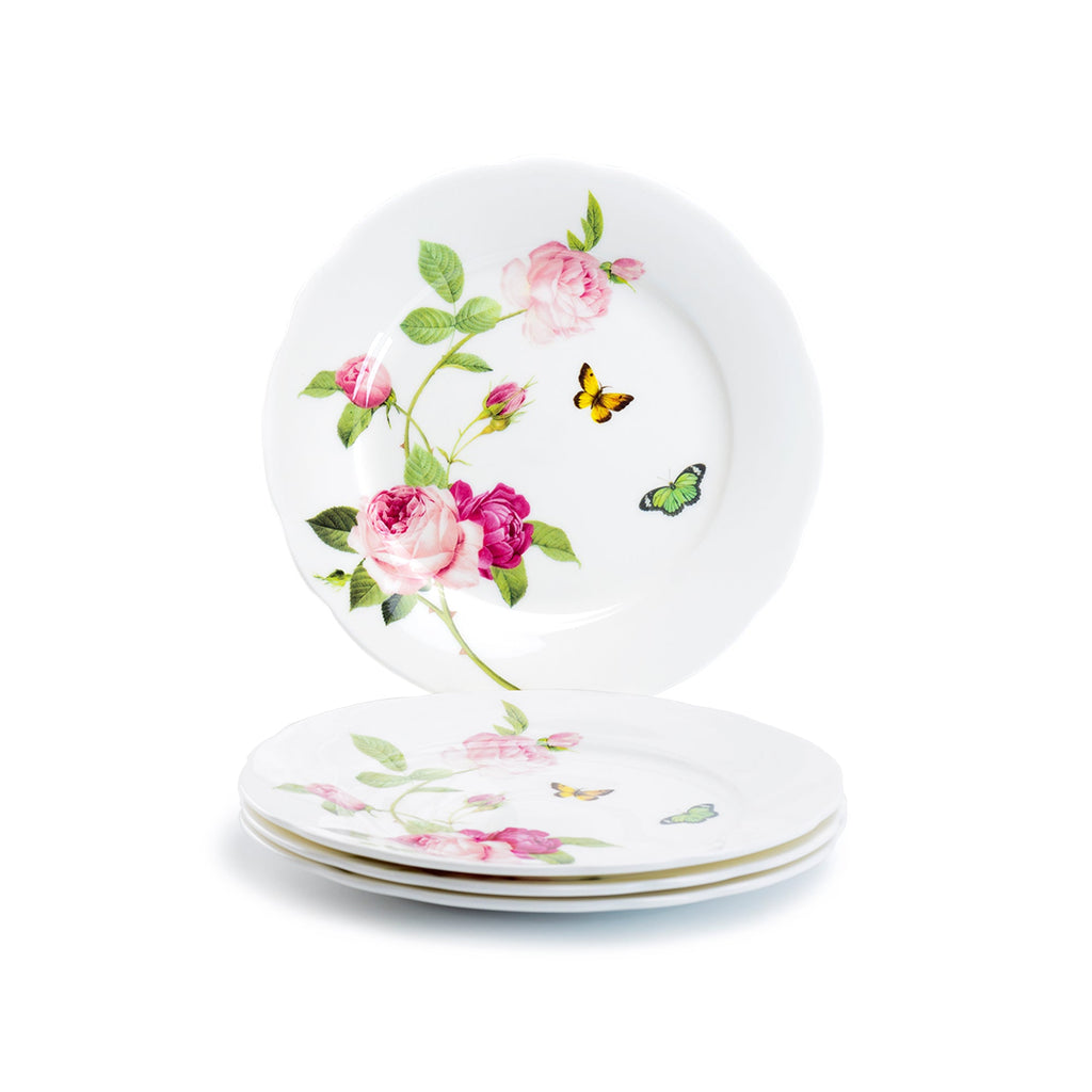 7.5" Kensington Pink Rose Bone China Dessert Plate