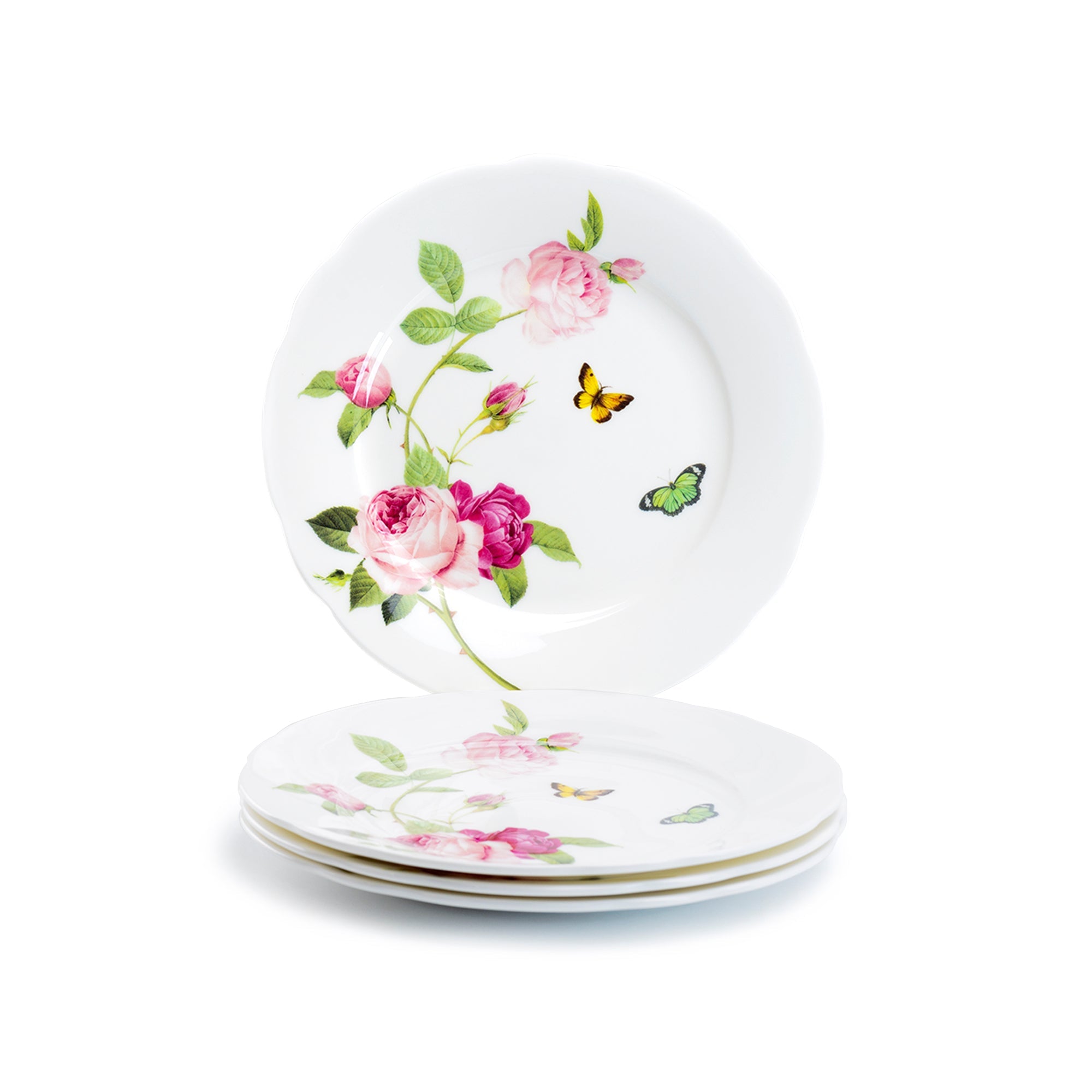 7.5" Kensington Pink Rose Bone China Dessert Plate